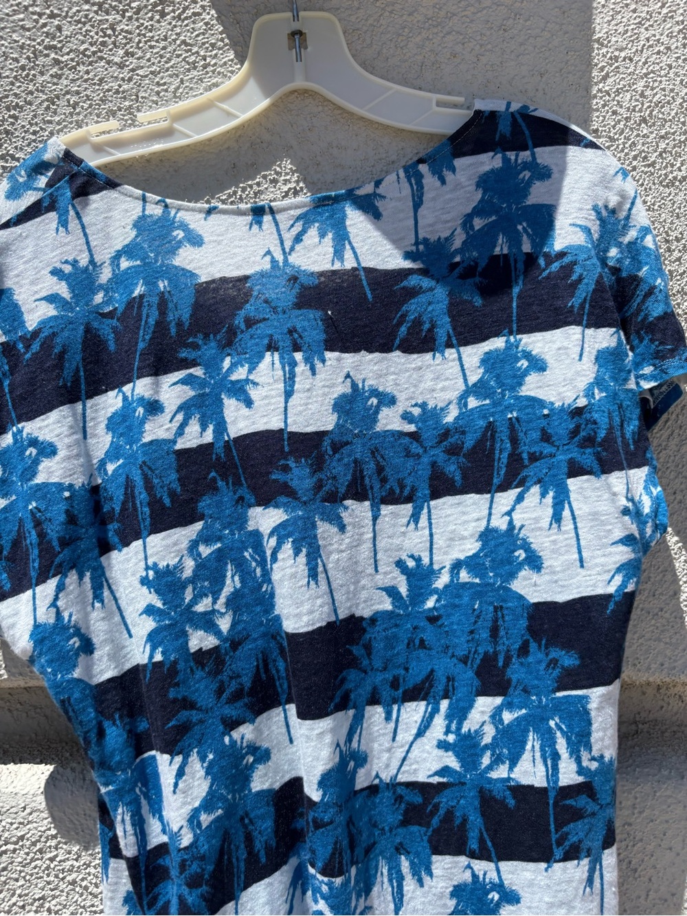 Tommy Bahama Blue & Navy Palm Print Tee - Picture 3 of 4